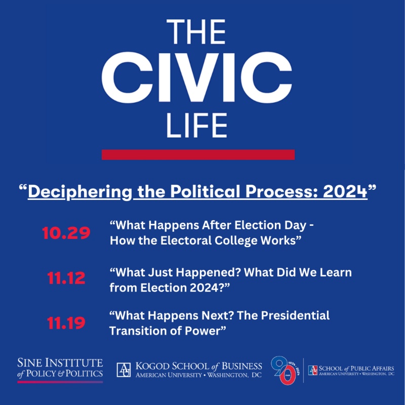 The Civic Life event series flyer